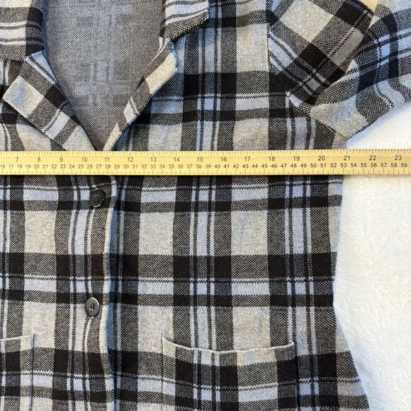 Tahari Sweater Blazer Women’s XL Multicolor Gray Plaid Business Casual Office - Picture 14 of 16